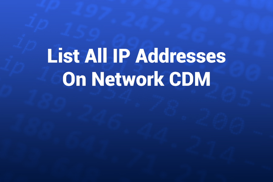 list all ip addresses on network cmd