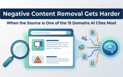 Negative Content Removal Gets Harder When the Source Is One of the 15 Domains AI Cites Most
